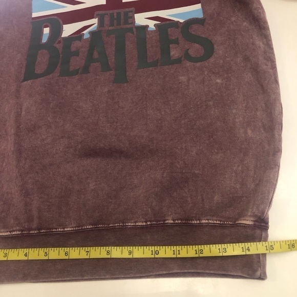 The Beatles Women's Graphic Cutout Neck Long Sleeve Sweatshirt Distressed Size S - Picture 9 of 11